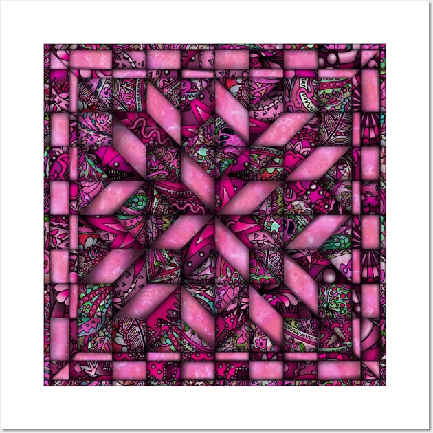 Pink Quilt Wall Art by Zodiart